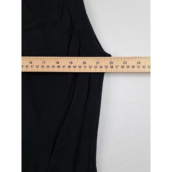 Oscar De La Renta Argyle Golf Sweater Vest Black Mens XL - Picture 4 of 5